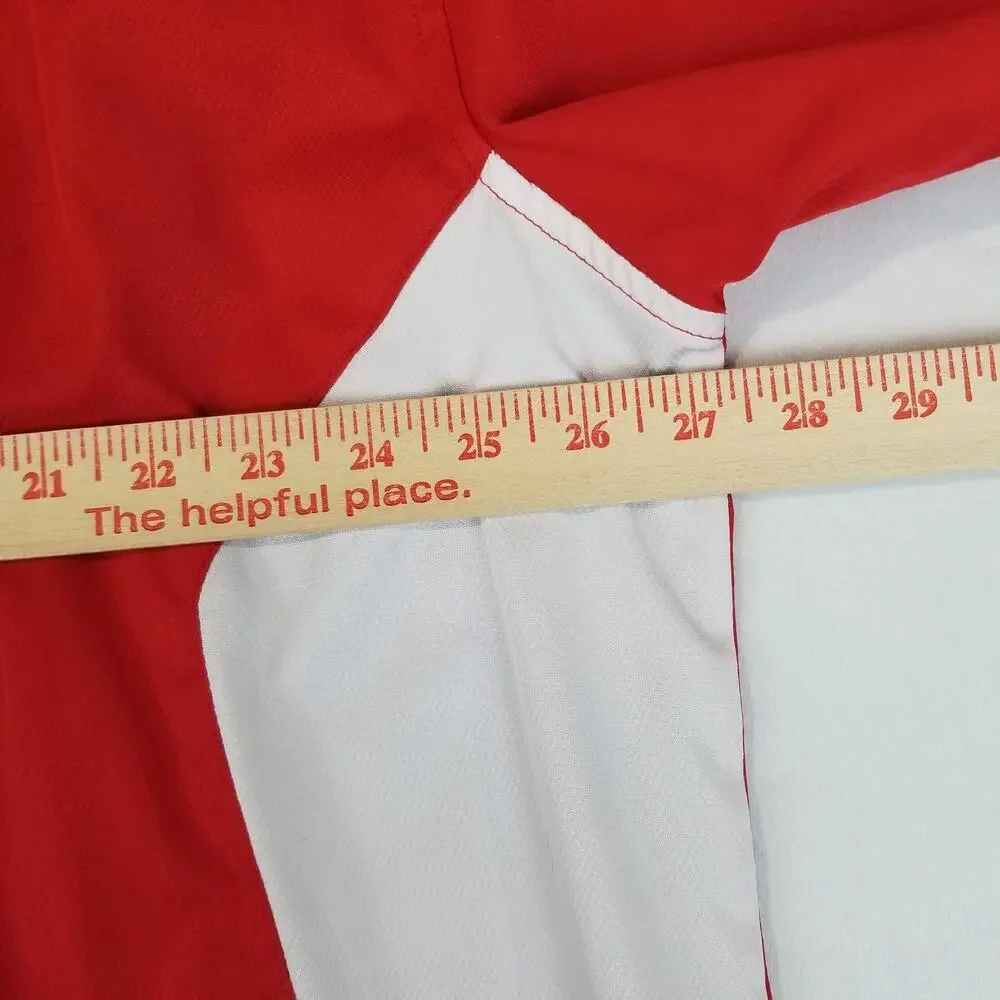 Wisconsin Badgers Jacket Mens XL Red NCAA Football Pullover Windbreaker 1/4 Zip